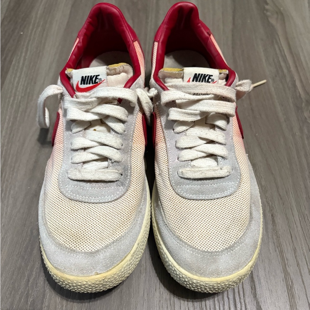 Nike White and Red Athletic Shoes